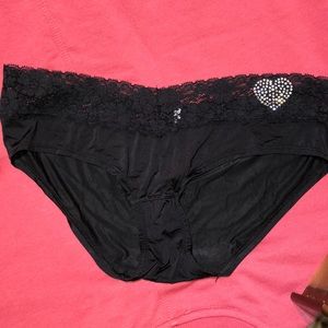Victoria’s Secrets Black Cheekster Size Lg Panty